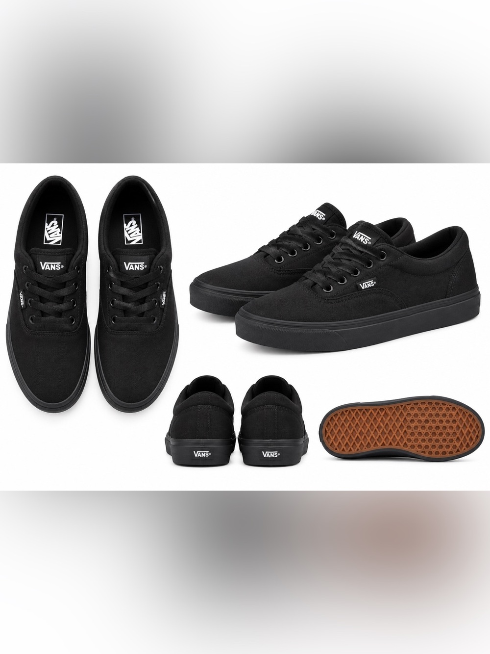 Vans Classic Low-Top Canvas Sneakers in Black